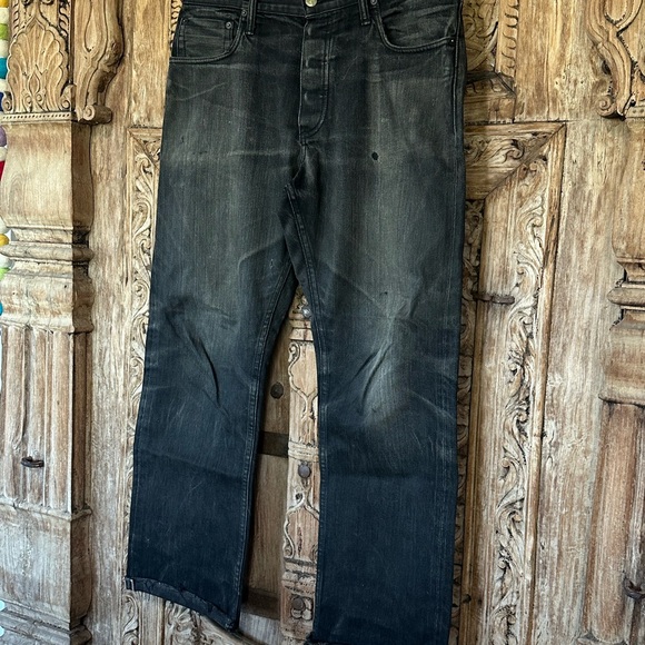 Left Field Black Selvedge Jeans - Picture 3 of 11